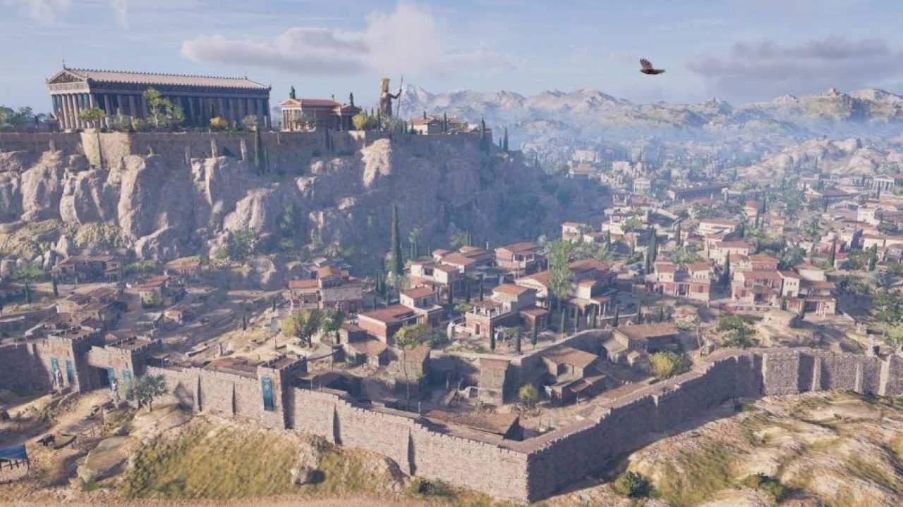 Modo de juego educativo que permite a los jugadores descubrir y explorar el mundo de Assassin’s Creed Odyssey sin conflictos ni limitaciones de juego.